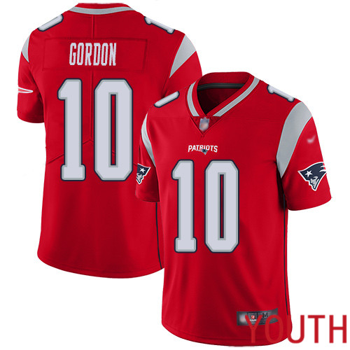 New England Patriots Football #10 Inverted Legend Limited Red Youth Josh Gordon NFL Jersey